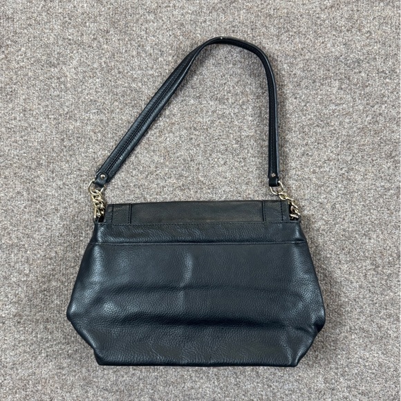 Cole Haan Celenea Leather Shoulder Bag | Nordstrom Cole Haan Black Genuine Leather Shoulder Bag Gold Hardware Flap Closure NWOT